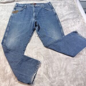 Wrangler Riggs Workwear Men's‎ Blue Denim Jeans Size 42x34 Regular Fit